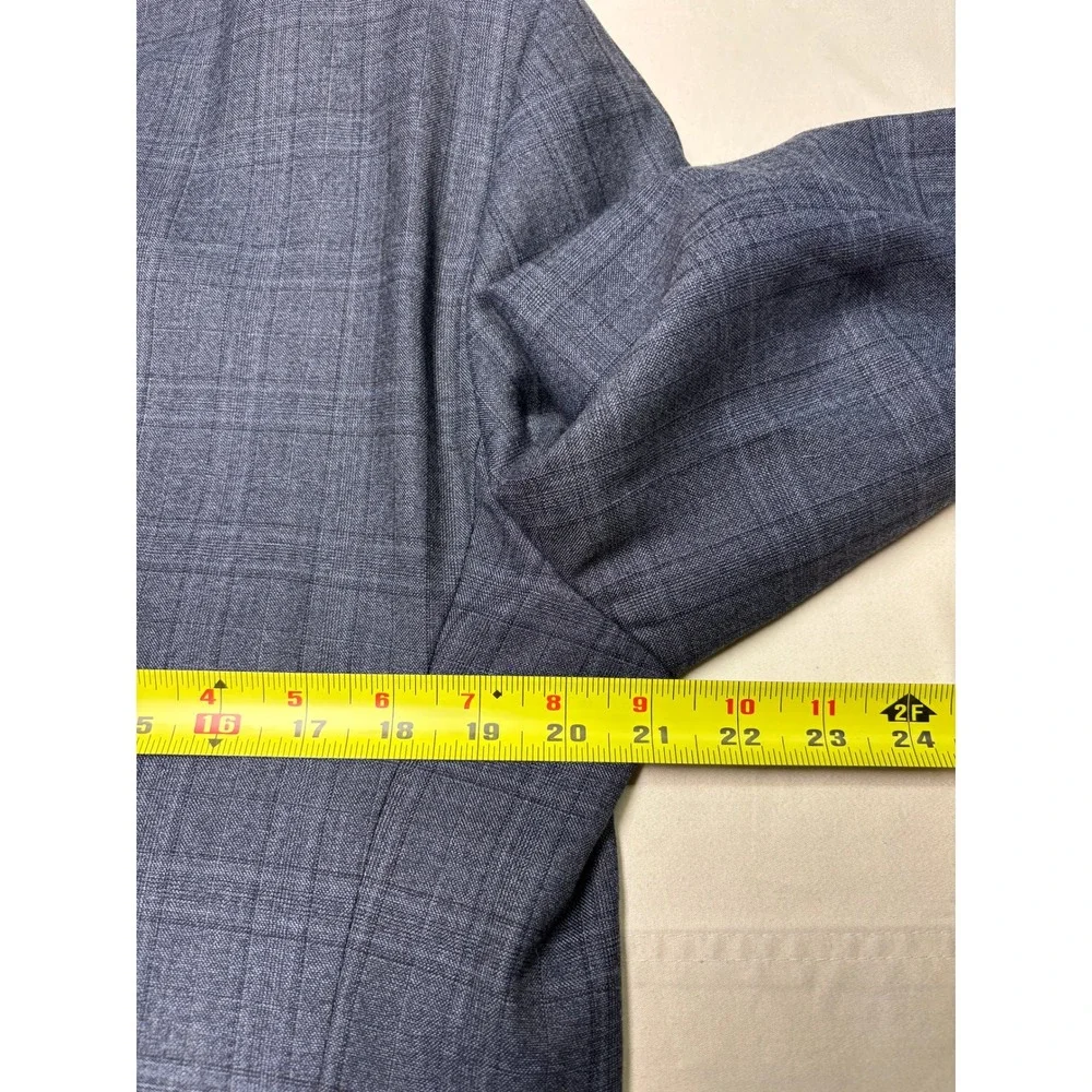 Brooks Brothers 1818 Regent Blue Glen‎ Plaid Wool Blazer Sport 44R Mens Made USA